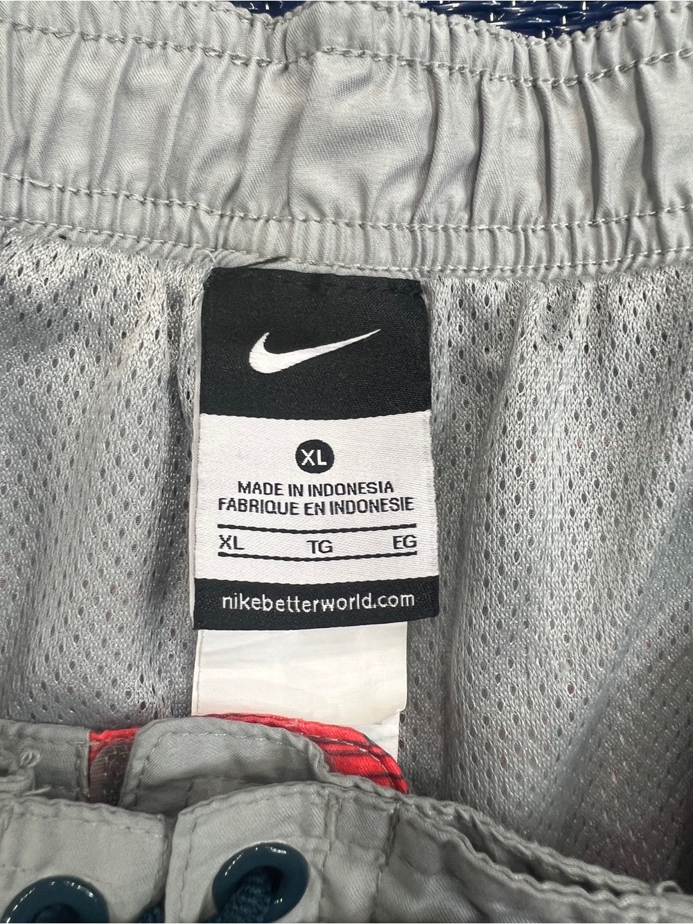 Nike Men’s Striped Swim Trunks Coral Teal - Picture 7 of 8